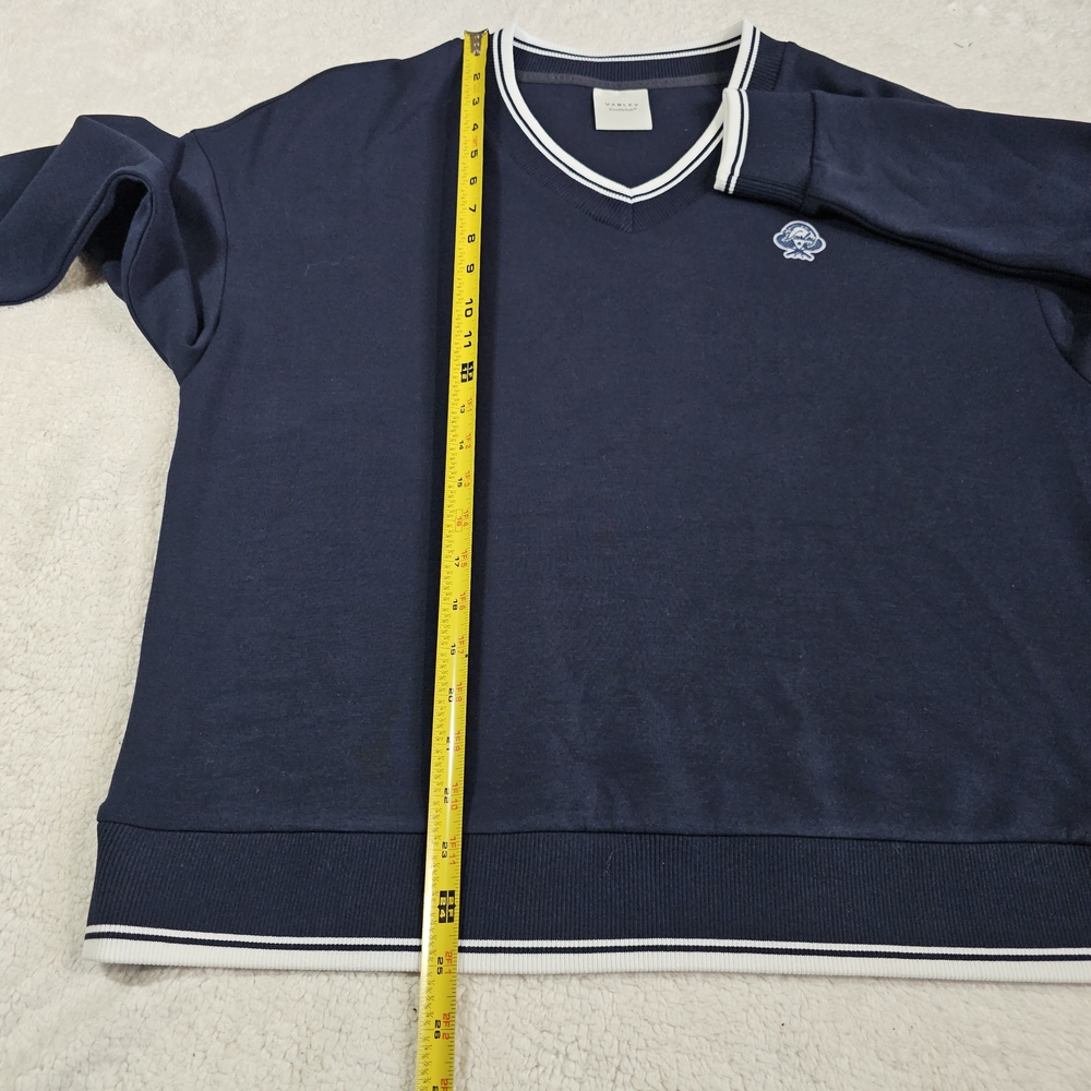 Varley Iona V-neck Sweatshirt in Navy. - Picture 16 of 16